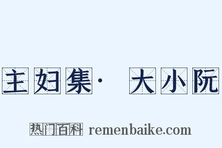 主妇集·大小阮是什么意思的图片